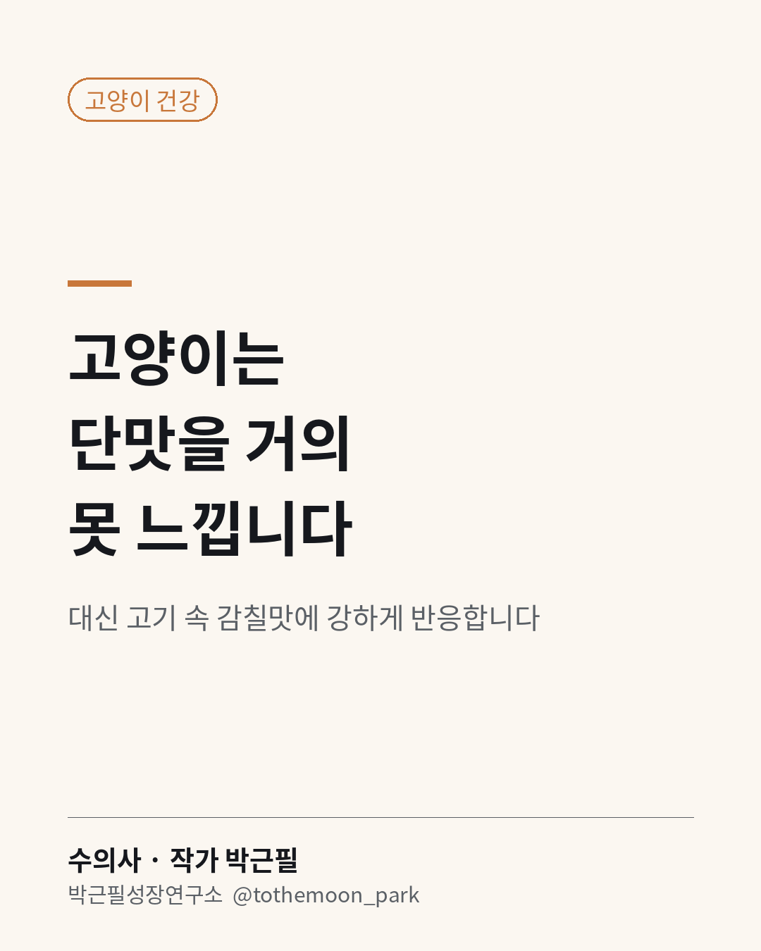 고양이는 단맛을 느낄까요?