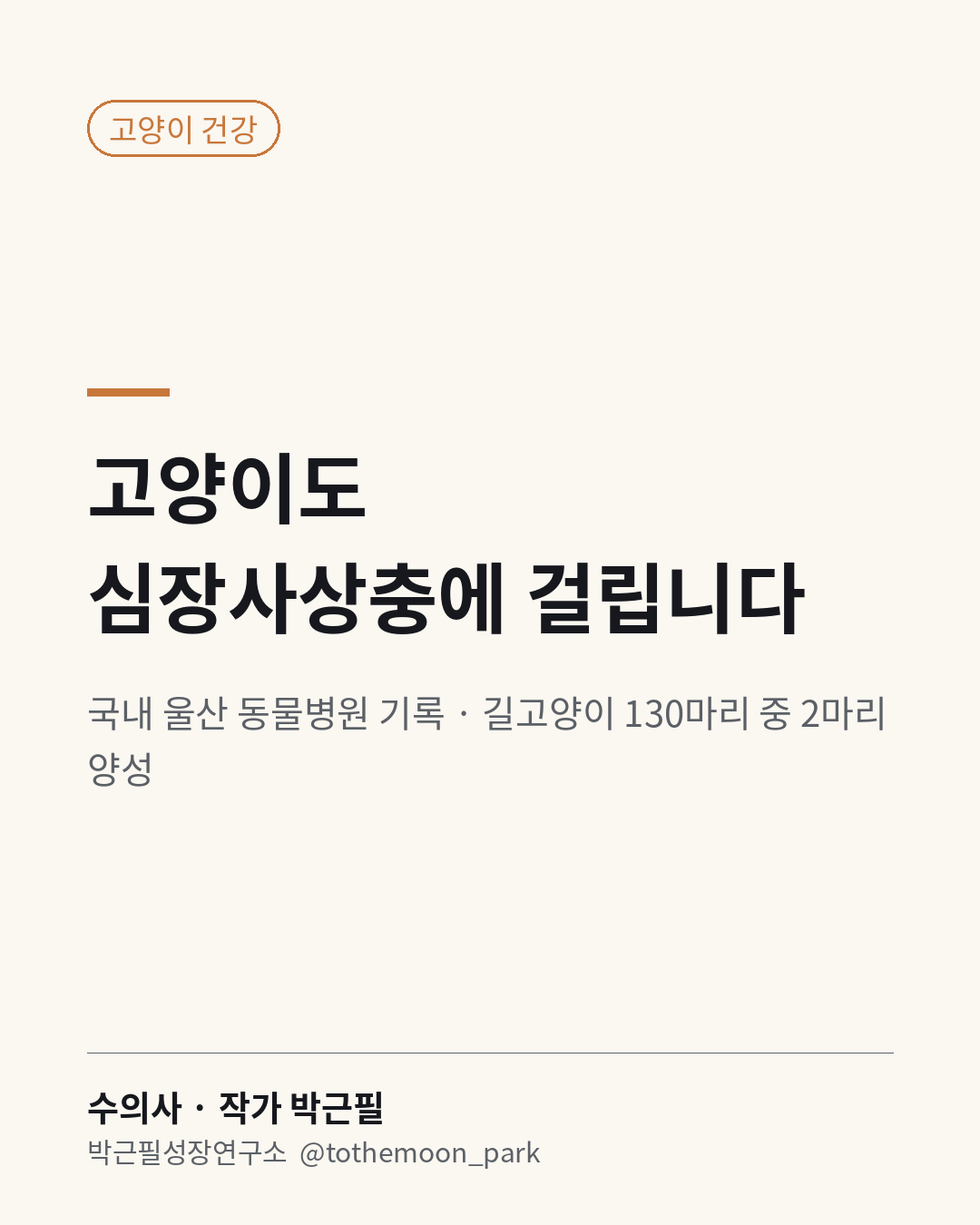 고양이도 심장사상충에 걸릴까요?