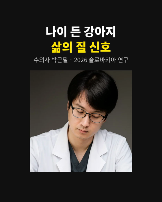 나이 든 우리 강아지, 요즘 삶의 질은 어떤가요?