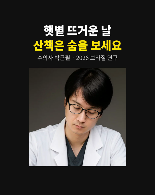 햇볕이 뜨거운 날 산책, 강아지 체온만 보면 될까요?