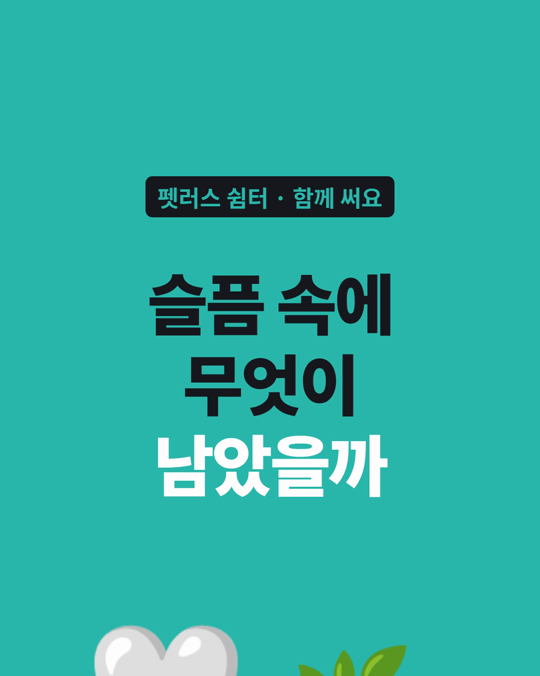 펫로스의 슬픔 속에서도 사람과의 관계와 삶의 소중함을 말한 보호자들이 있었습니다.