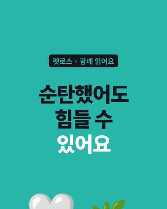 반려동물의 마지막 시기, 보호자의 56.6%는 죽음이 순탄했다고, 67.0%는 마지막 시기가 힘들었다고 답했습니다.